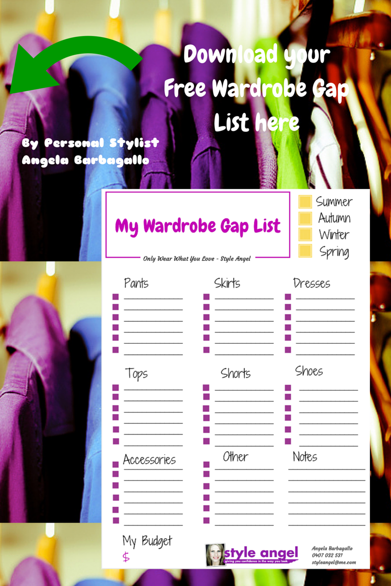 Download your Free Wardrobe Gap List here