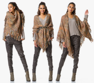 Wear your Poncho in Different Ways