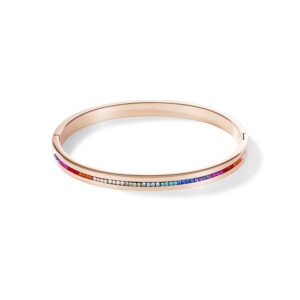 Multicoloured crystal bangle rose