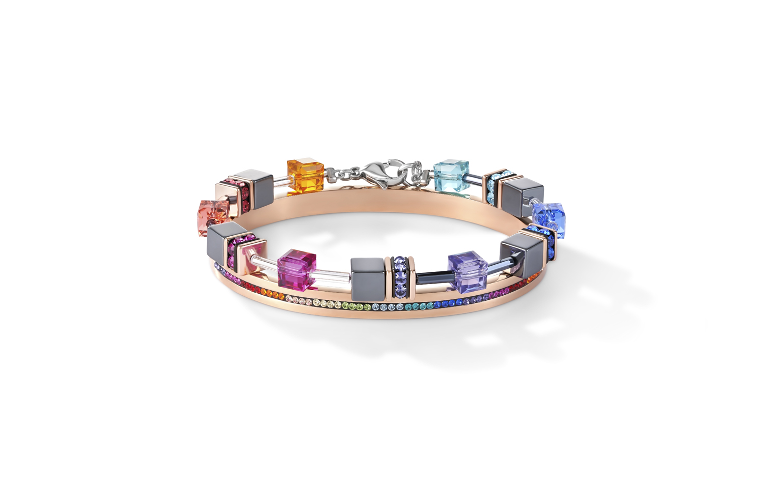 Multicoloured crystal bangle rose - Image 6