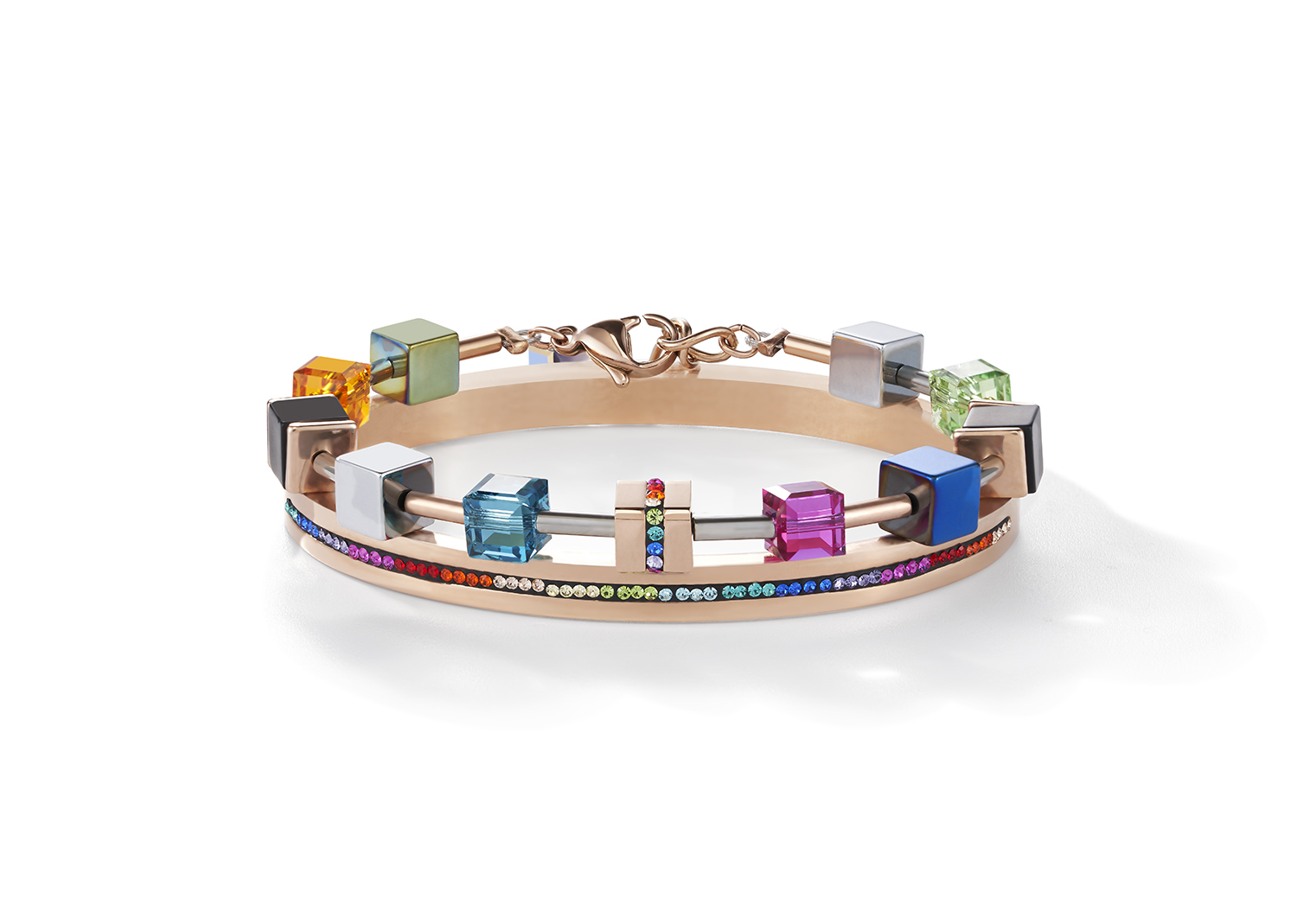 Multicoloured crystal bangle rose - Image 4