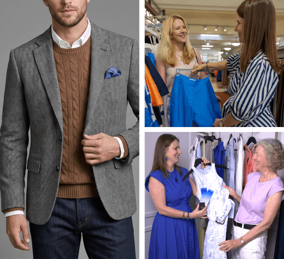 Stylish Outfit Collage Featuring Denim Jacket Versatility Fashion collage shows menswear styling and women’s fashion consultation